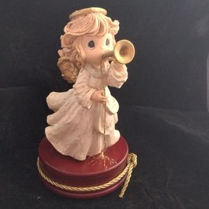 Precious Moments Vintage Musical Angel Playing Trumpet